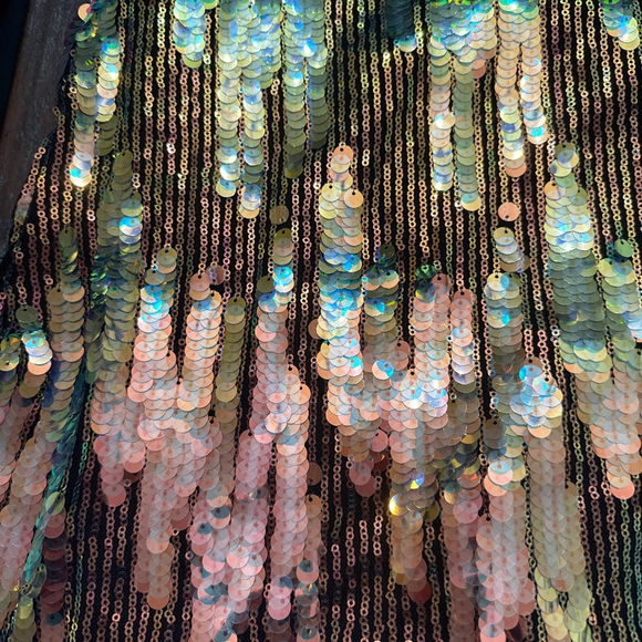 WEISSMAN Dance Costume Adult Medium Black Gold Sequin - Picture 2 of 6